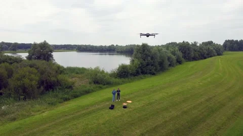 Flying a drone Stock Footage 156506650