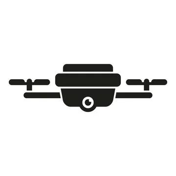 Flying drone icon simple vector. Aerial secure 库存插图