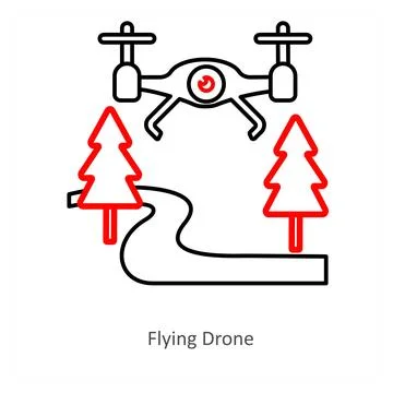 Flying drone Stock Illustration