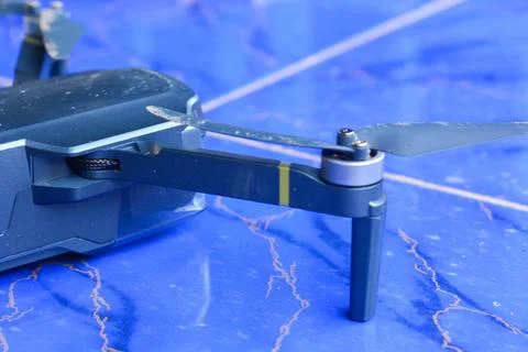 A flying drone isolated on transparency Stock Photos