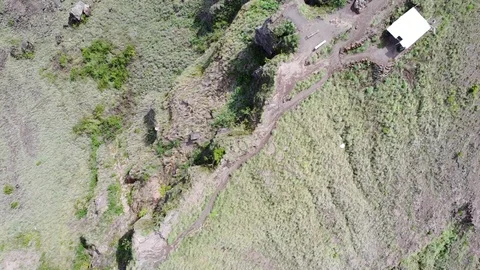 Flying with Drone on Mountain Volcano Agung on Bali - Indonesia 스톡 동영상 125019461