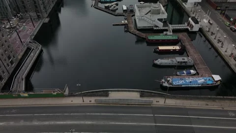 "Flying by drone over Dublin Docklands district" Stock Footage 152174795