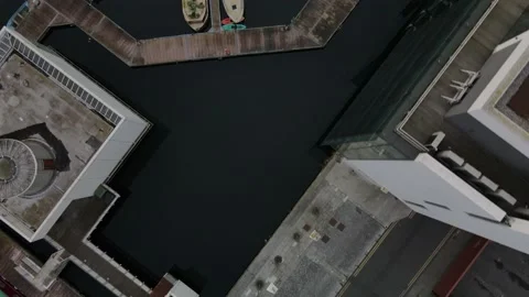 "Flying by drone over Dublin Docklands district" Stock Footage 152175149