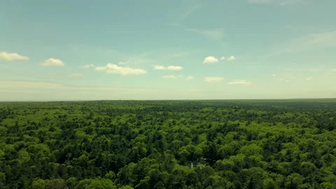 Flying a drone over East Hampton, Suffolk County, New York State Stock Footage 131059554