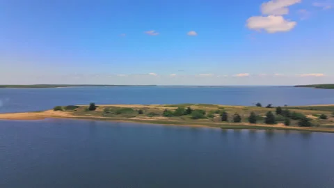 Flying a drone over East Hampton, Suffolk County, New York State Video stock 132375026