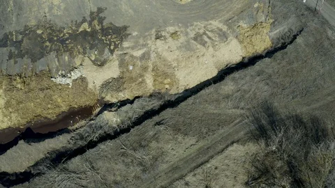 Flying on drone over haystacks next to an agro-industrial complex, grain storage 스톡 동영상 127719101