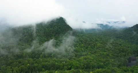 Flying drone over mountains in Canada Video stock 204091081