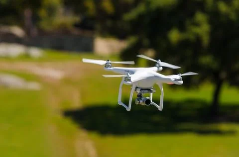 Flying drone Fotos de archivo