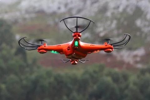 Flying drone Stock Photos