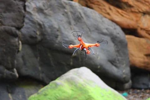 Flying drone Stock Photos