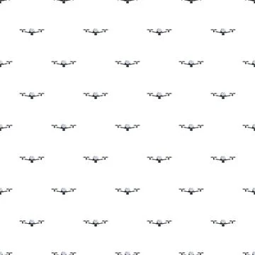 Flying drone quadcopter repeating pattern on white background イラスト素材