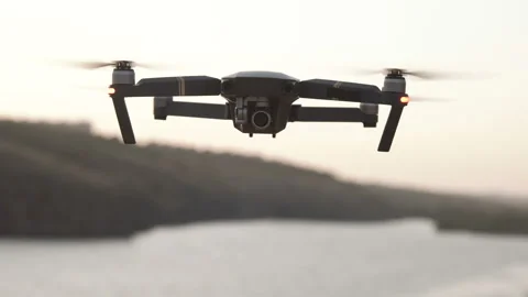 Flying drone in sky Stock Footage 100541052