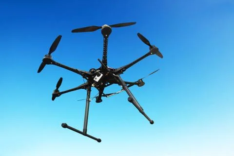 Flying drone in the sky Stock-Fotos
