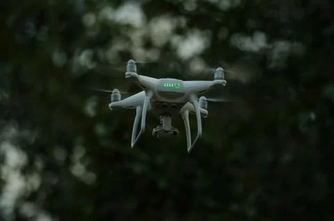 Flying drone on the sky Stock Photos