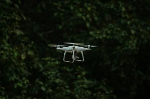 Flying drone on the sky Fotos Stock