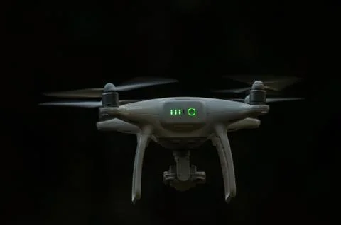 Flying drone on the sky Stock Photos
