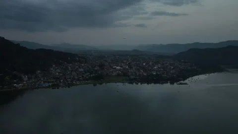 Flying a drone through a flock of eagles in Nepal. Stock Footage 244720446