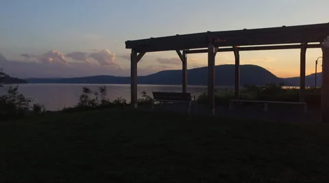 Flying Drone Through Gazebo Video stock 64145650