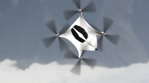 Flying Drone top view Stock Footage 152904196