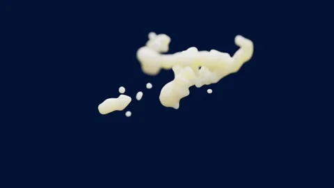 Flying drops of milk Video stock 307135935