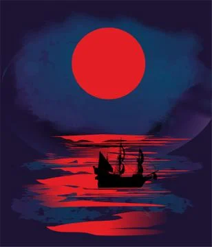 Flying dutch Stock Illustration