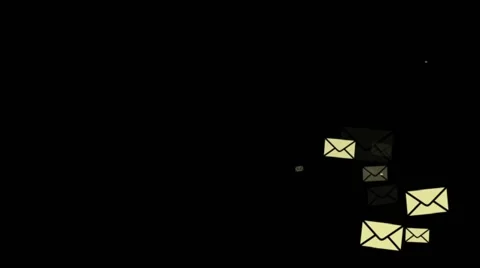 Flying E-mail Video stock 47487568