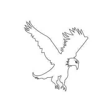 Flying eagle icon Stock Illustration