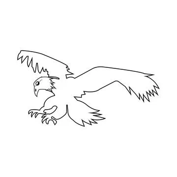 Flying eagle icon Stock Illustration