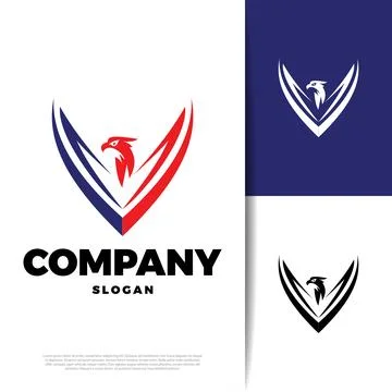 Flying Eagle Icon Modern Logo Design Stock Illustration