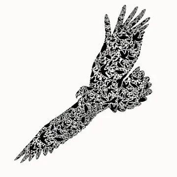 Flying eagle Stock Illustration