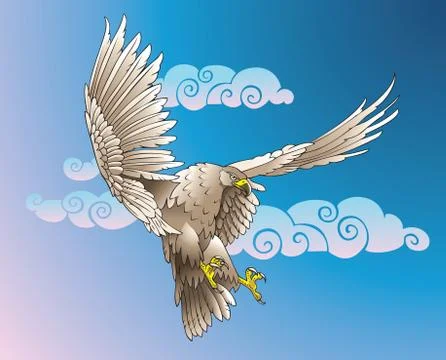 Flying eagle Stock Illustration
