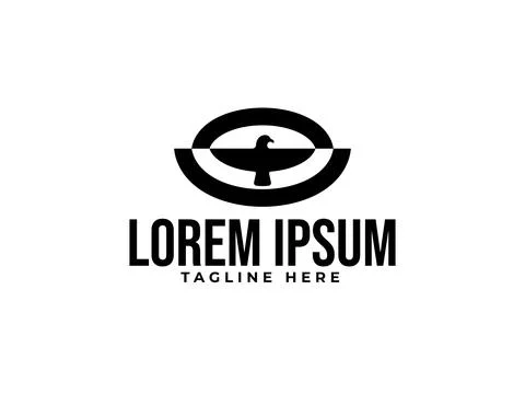 Flying eagle logo design template Stock Illustration