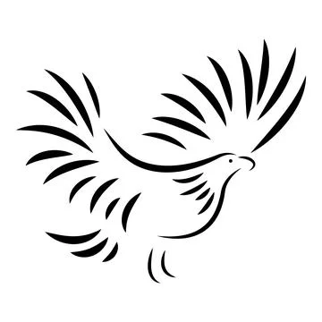 Flying eagle. Logo template. Isolated on white Stock Illustration