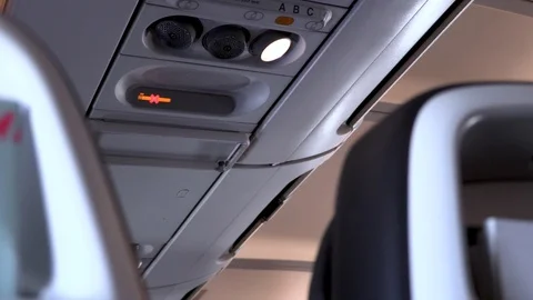 Flying in Economy class Stock Footage 114809209