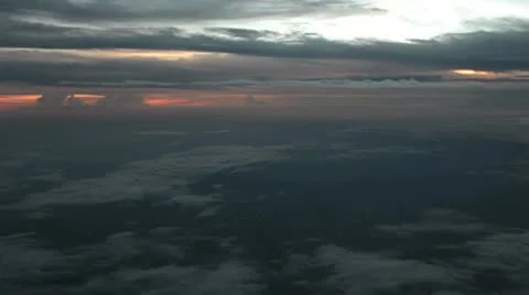 Flying at edge of night Stock Footage 10764418