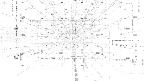 Flying elements counting numbers. The concept of the modern digital world Stock Footage 258539771