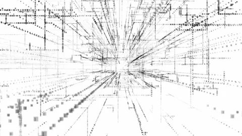Flying elements counting numbers. The concept of the modern digital world Stock Footage 258539806