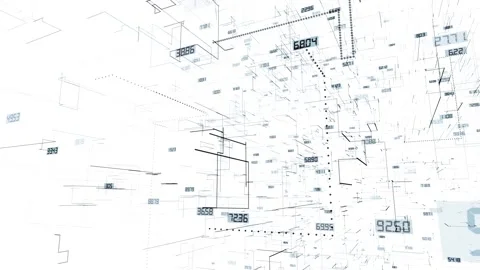 Flying elements counting numbers Stock Footage 170039906