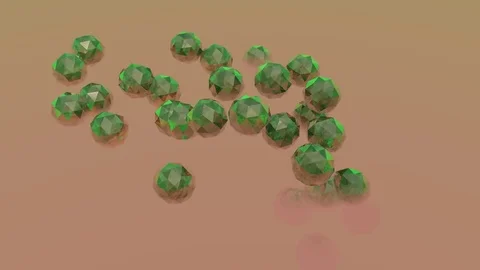 Flying emeralds. Stockbeeldmateriaal 73540858