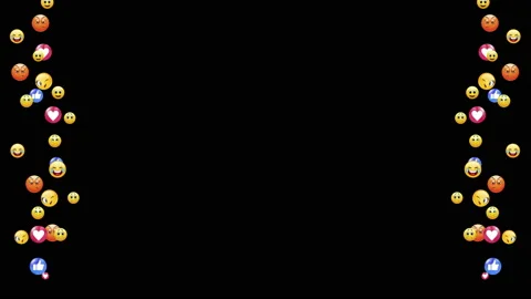 Flying emoji to overlay on video | Stock Video | Pond5