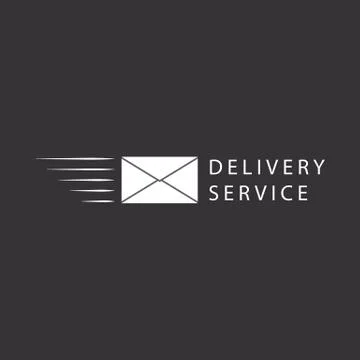 Flying envelope, logo or icon design Stock Illustration