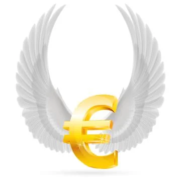Flying euro Illustrazione stock