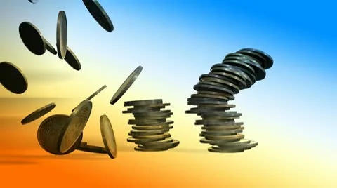 Flying Euros Stock Footage 10580589