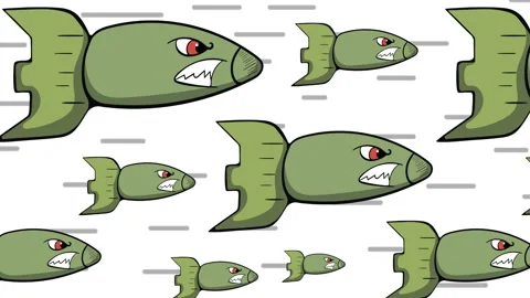 The flying evil warheads Stock Footage 92402047