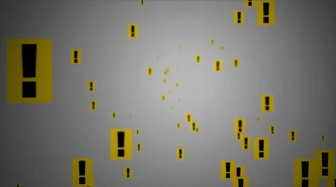 Flying exclamation marks Stock Footage 10016413