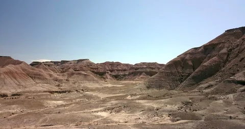 Flying fast along the alien landscape of the painted desert Stock Footage 111304929