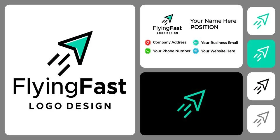 FLYING FAST LOGO Stock Illustration