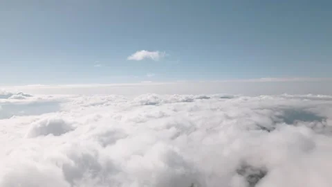 Flying fast motion Through the Soft Fluffy Clouds on High Altitude in the M.. Stock Footage 285517265