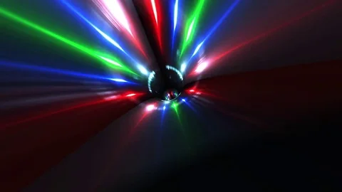 Flying Fast Through a Tunnle Full of Lights Stock Footage 82812317