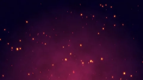Flying fire sparks in the air Stock Footage 117323005